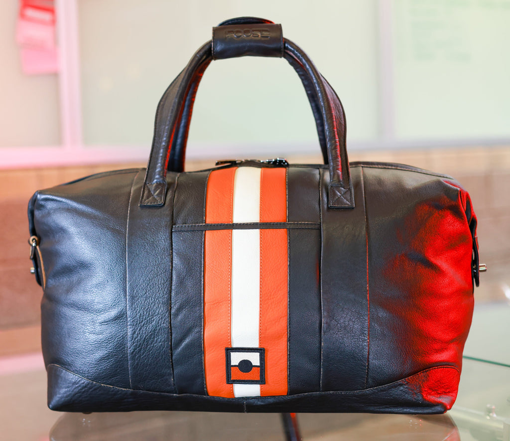 Foose Performance × GrandPrix Originals – Vintage Leather Duffel Bag