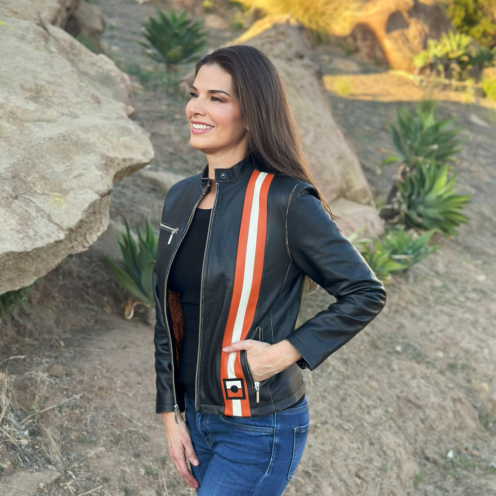 Foose Performance × GrandPrix Originals – Women’s Vintage Leather Jacket