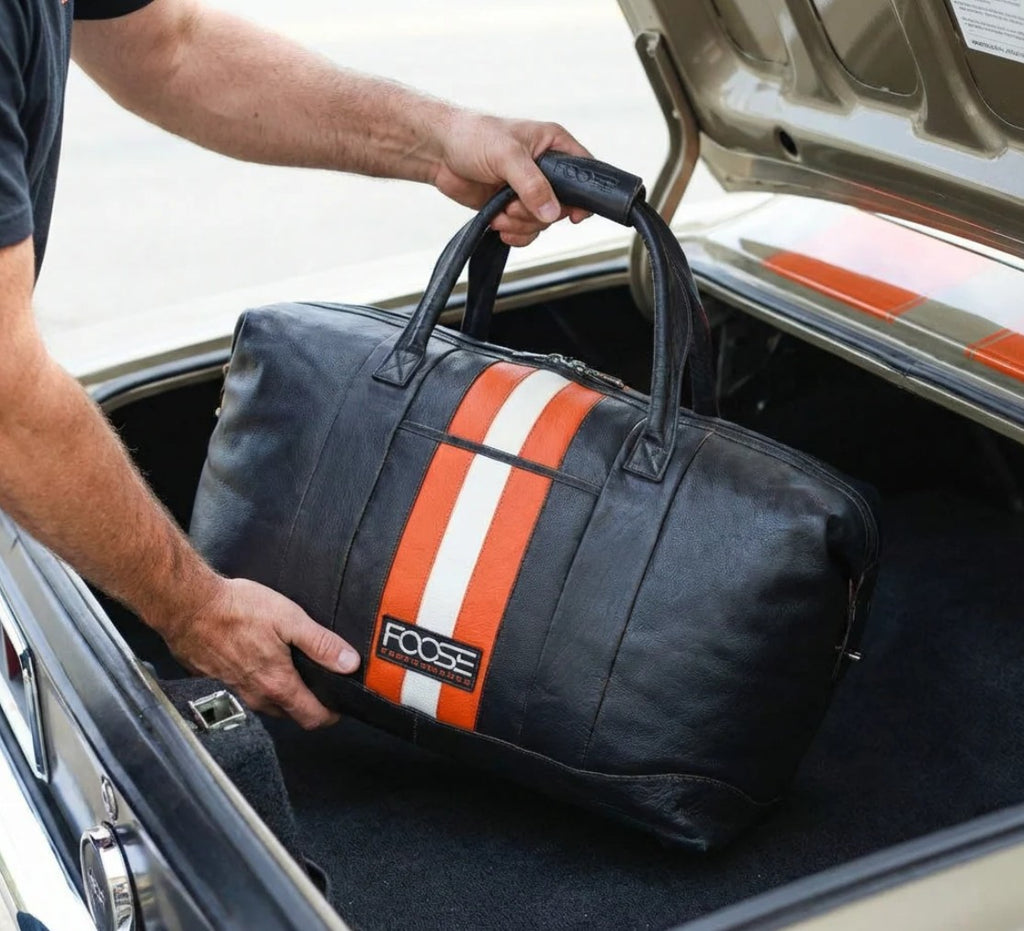Foose Performance × GrandPrix Originals – Vintage Leather Duffel Bag