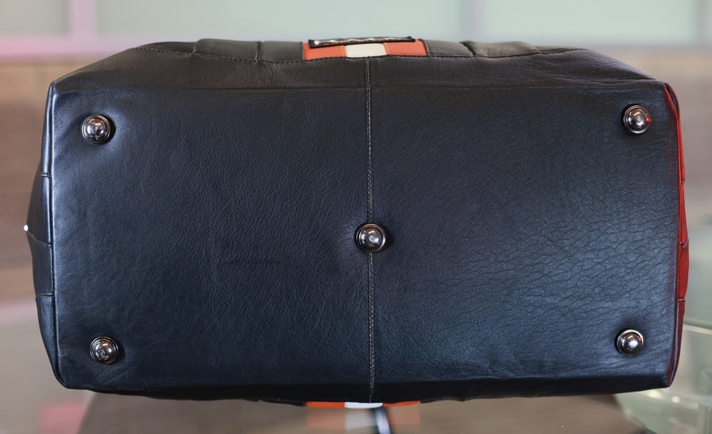 Foose Performance × GrandPrix Originals – Vintage Leather Duffel Bag