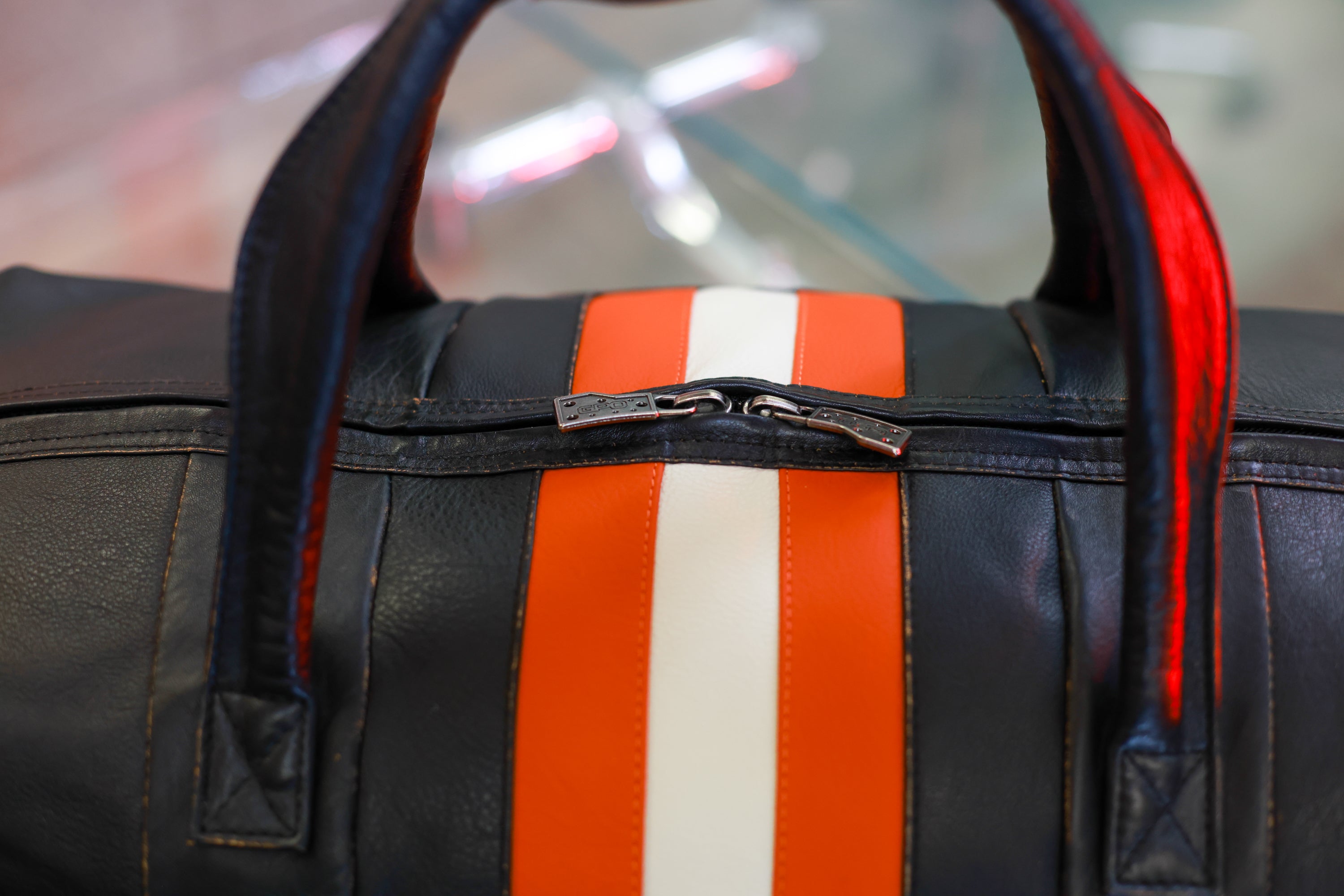 Foose Performance × GrandPrix Originals – Vintage Leather Duffel Bag